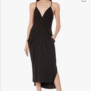 Black BCBG Generation midi dress with pockets